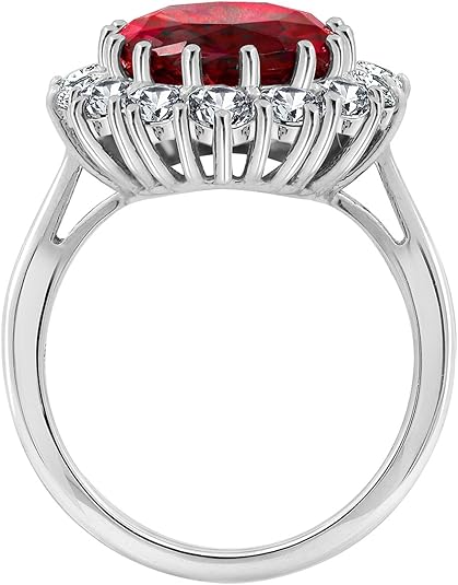 Bague en Rubis Couronne Écarlate | Or Blanc