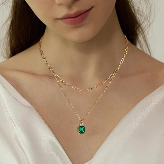 Pendentif Trèfle Émeraude | Or
