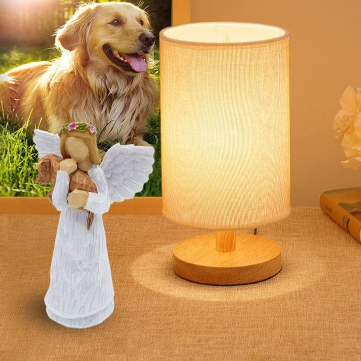 Coffret Cadeau Mémorial pour Chien avec Figurine Ange de l'Amitié & Bracelet Chakra Pont Arc-en-Ciel