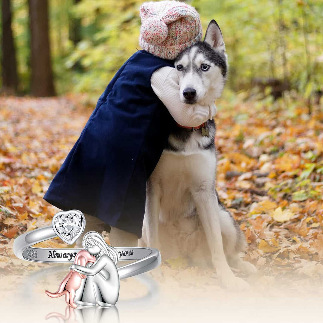 Bague Ajustable en Argent Sterling 925 – “Toujours dans Mon Cœur” avec Zirconium