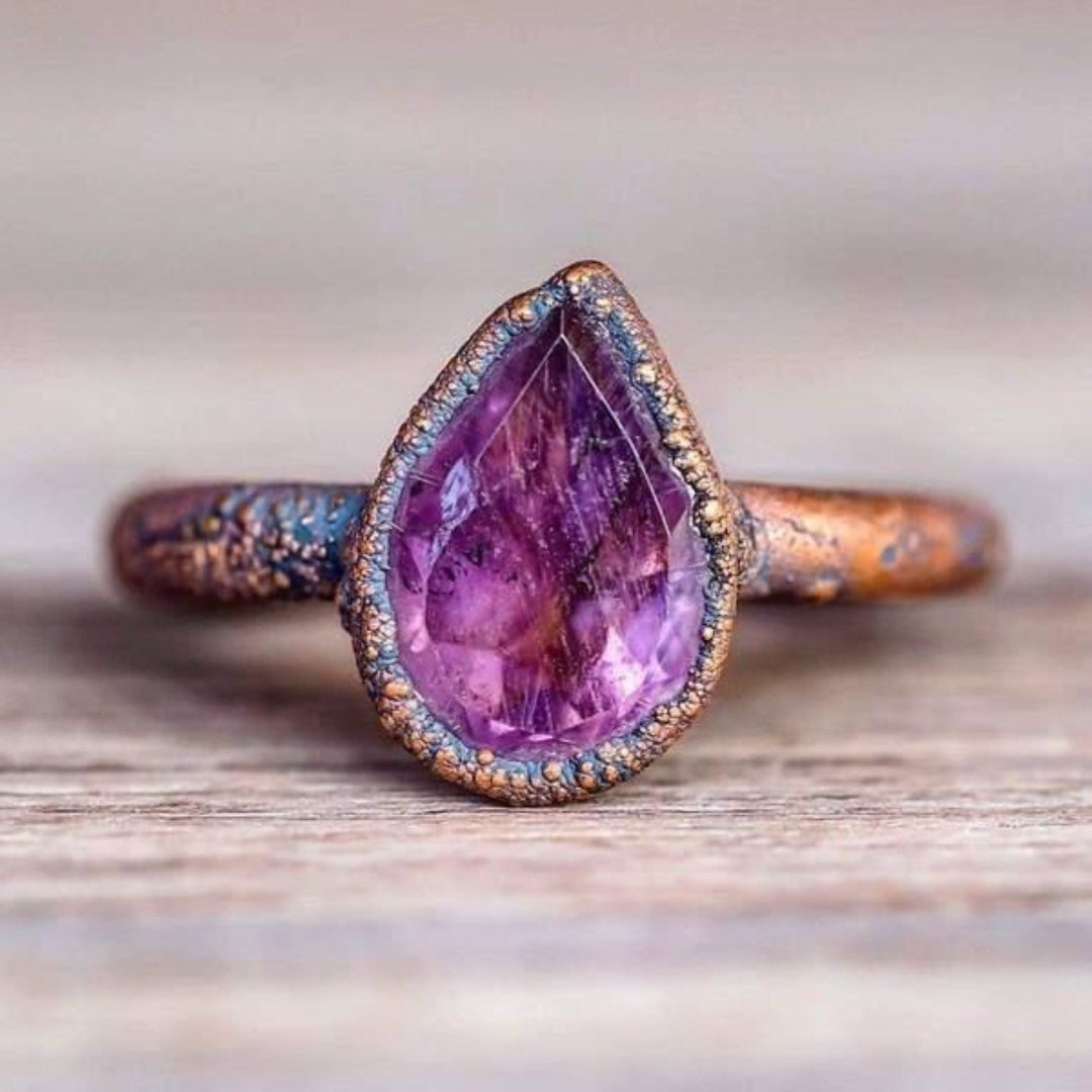 Bague en Pierre Naturelle Violet