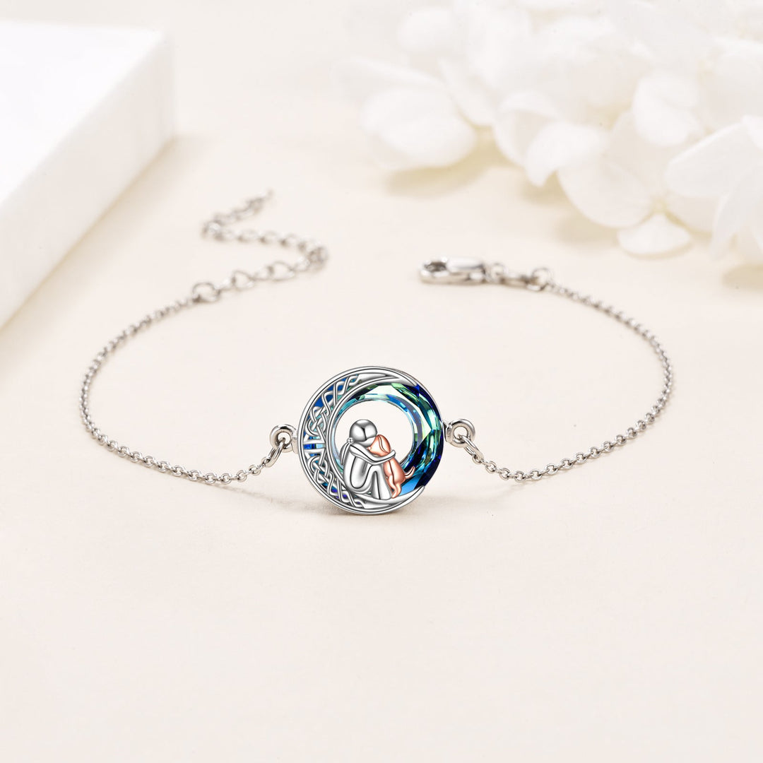 Bracelet avec Charme de Chien Ajustable en Argent Sterling