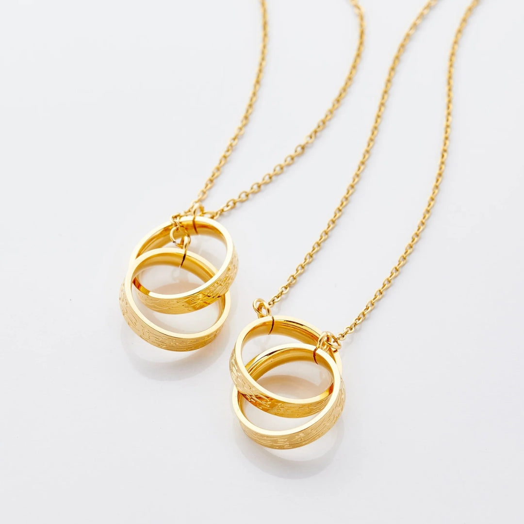 Collier Pendentif Cerceaux Dorés