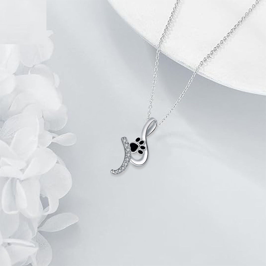 Collier Pendentif avec Empreinte de Patte