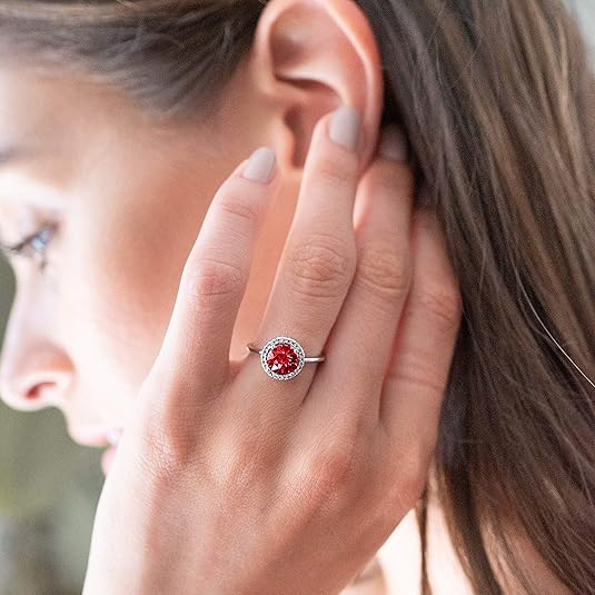 Bague Ruby Promesse Éclat Crimsone | Or Blanc
