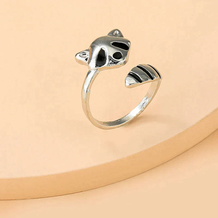 Bague Raton Laveur Ajustable en Argent 925