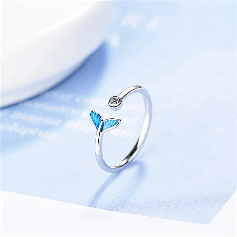 Bague en Queue de Baleine en Argent et Zirconia