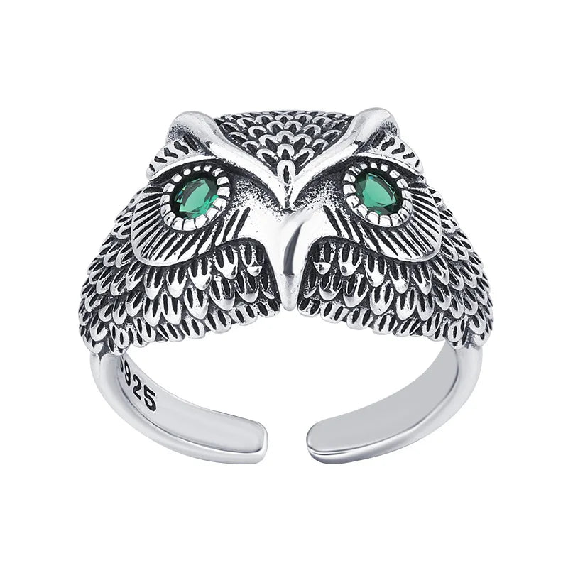 Bague en Argent Sterling avec Hibou