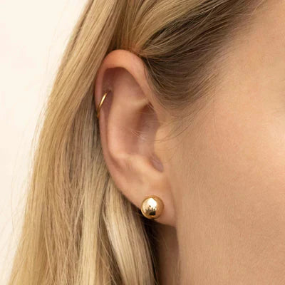 Boucles d'oreilles à perles | Or Blanc