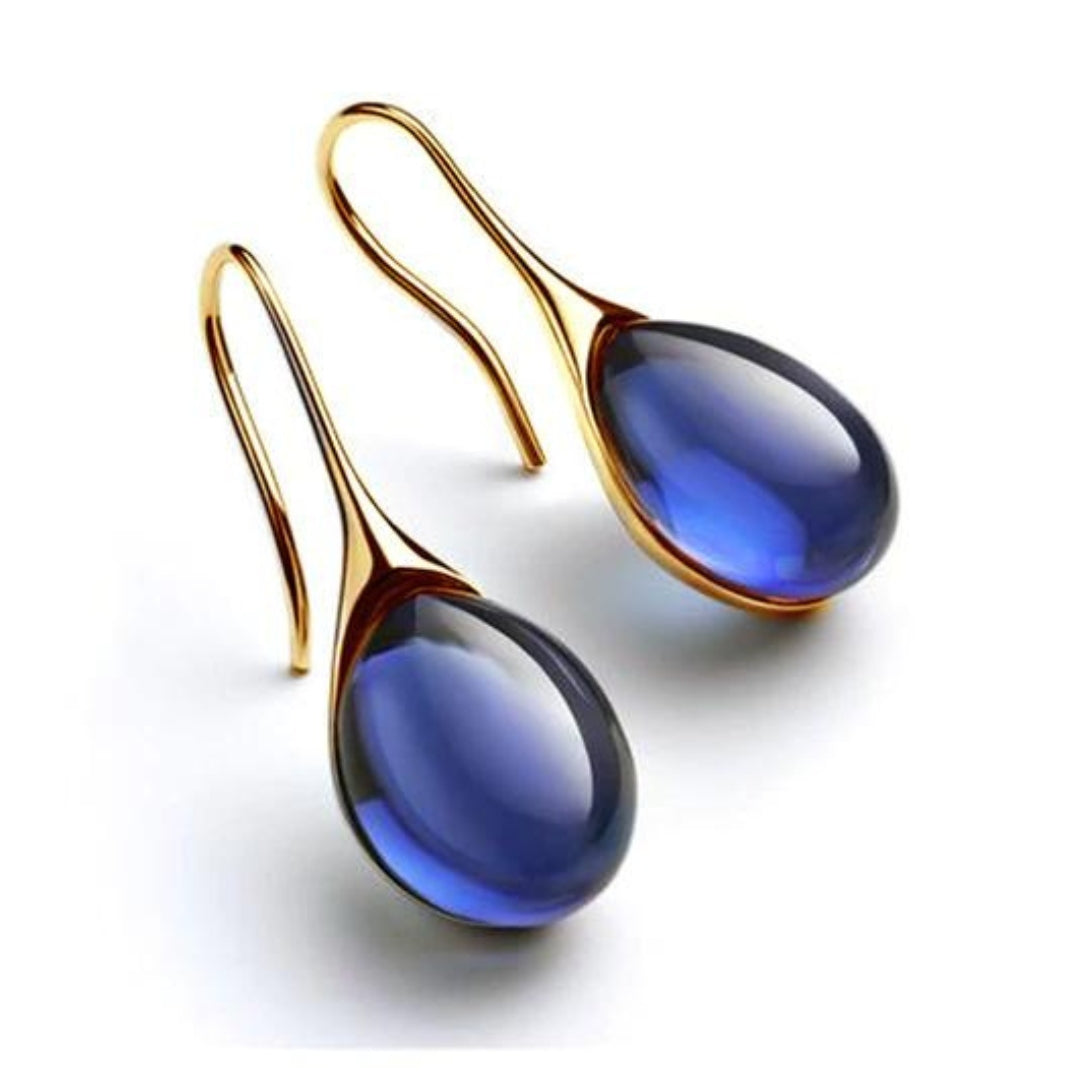 Boucles d'oreilles en cristal en or et argent