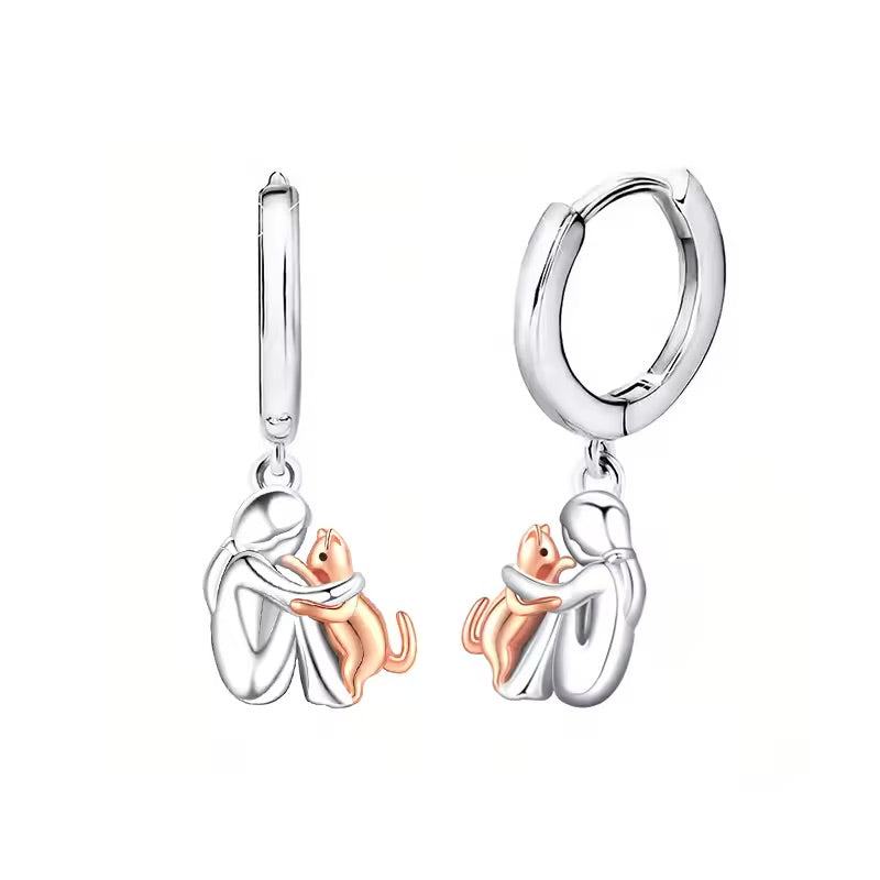 Collier Pendentif Chat avec Boucles d'Oreilles Bonus – Offre Limitée