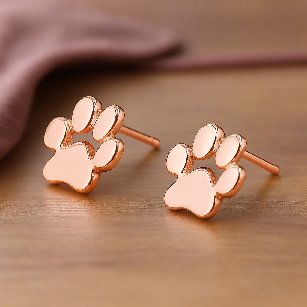 Boucles d'oreilles hypoallergéniques en forme de patte – Fabriquées en acier inoxydable