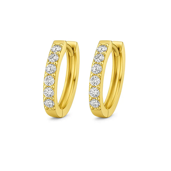 Boucles d'oreilles Huggie en Moissanite