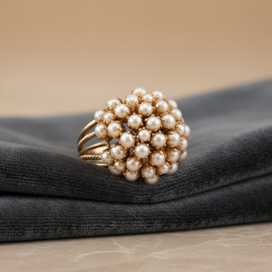 Bague en Perles Incrustées