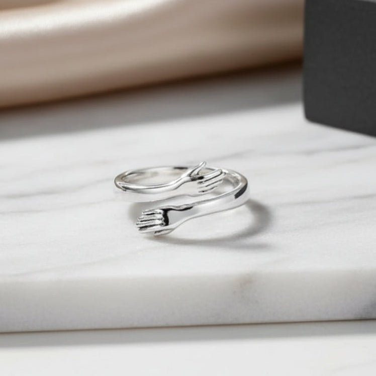 Bague Huggie Ajustable en Argent