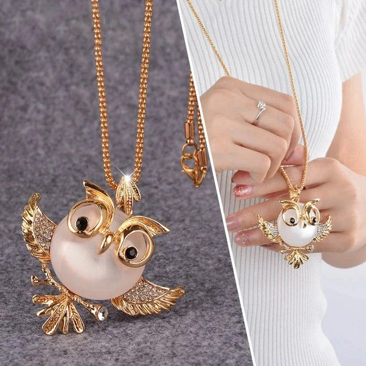Pendentif en Opale Hibou Sagesse