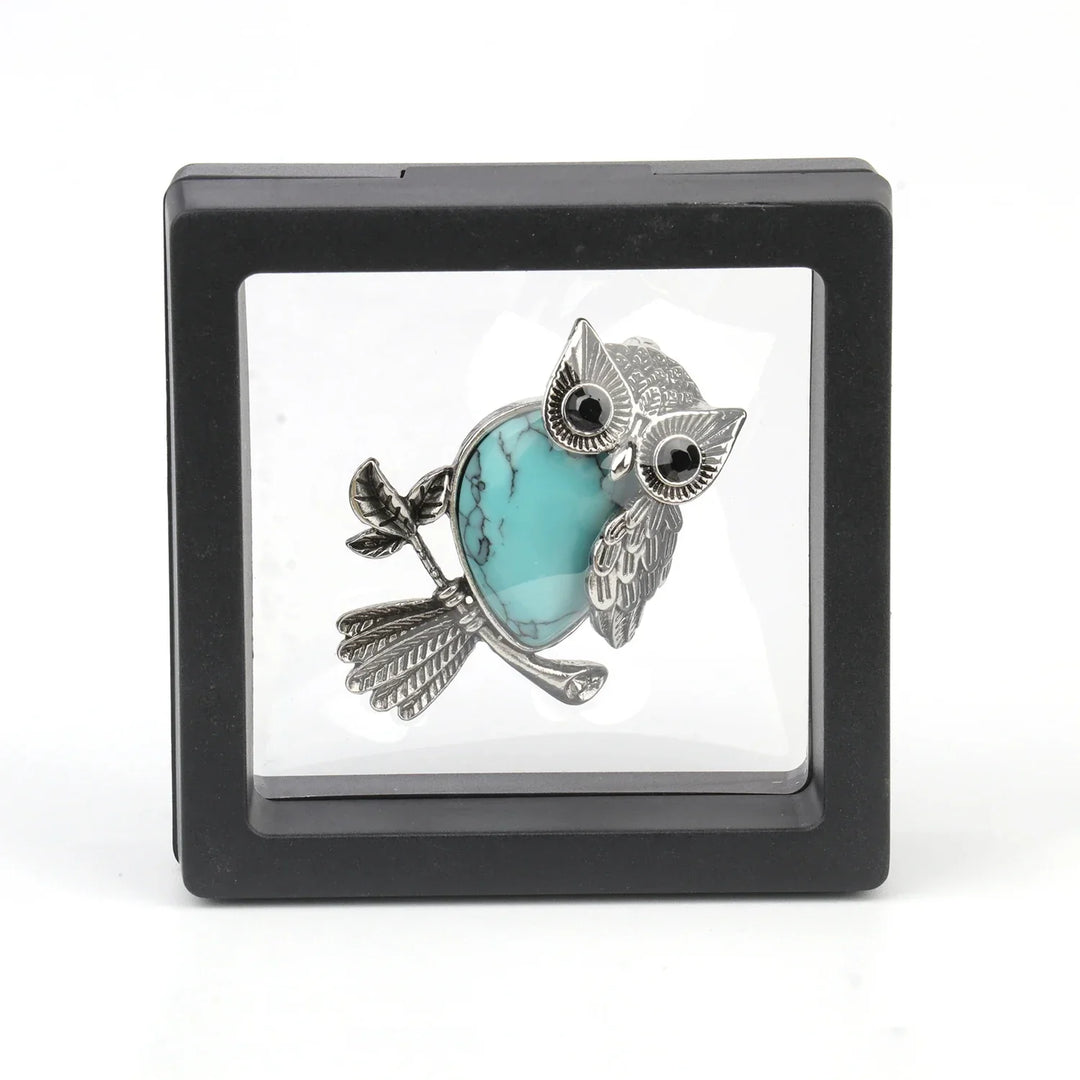 Pendentif en cristal de hibou sage