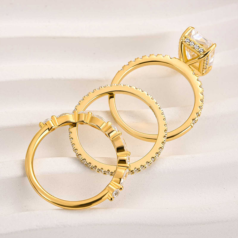 Ensemble de Bague de Mariage Jaily 3PC | Or