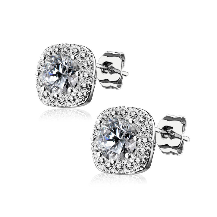 Boucles d'oreilles Glennis | Or blanc 18k