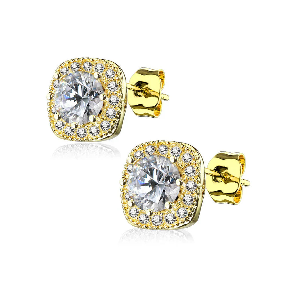 Boucles d'oreilles Glennis | Or blanc 18k