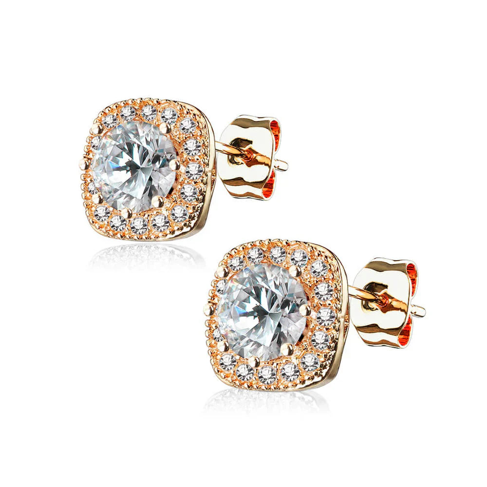 Boucles d'oreilles Glennis | Or rose 18k