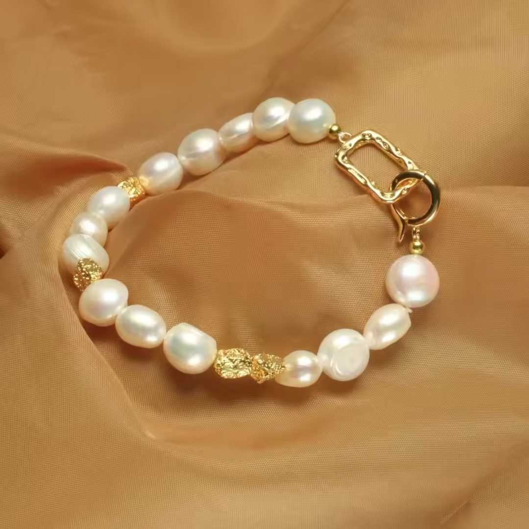 Bracelet Élégant en Perles Baroques