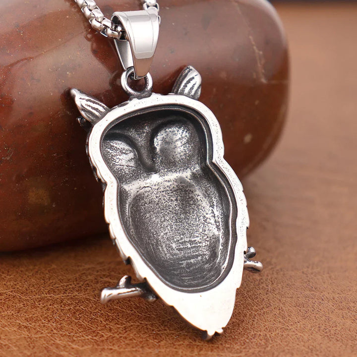 Collier Pendentif Sage Hibou Vintage