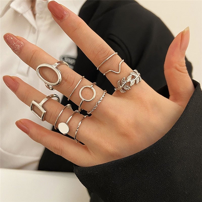 Pack de 11 Bagues en Argent Vintage