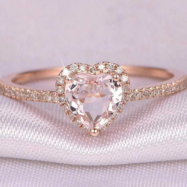 Bague Cœur en Cristal avec Zirconias