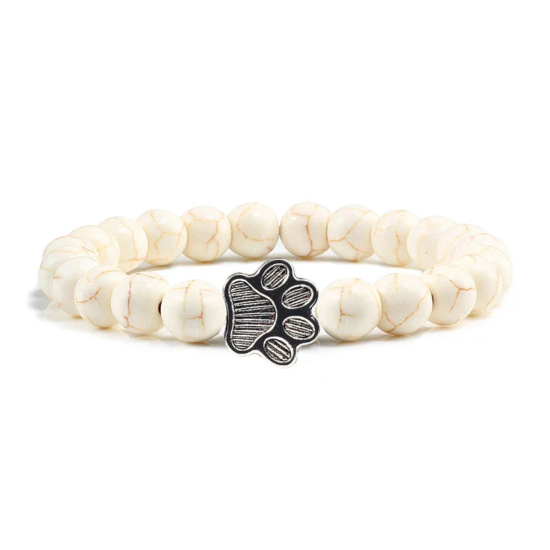 Bracelet Patte Perlé – Design en Pierre Naturelle