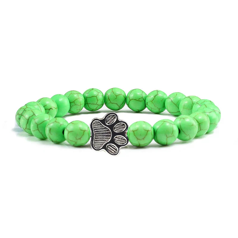 Bracelet Patte Perlé – Design en Pierre Naturelle