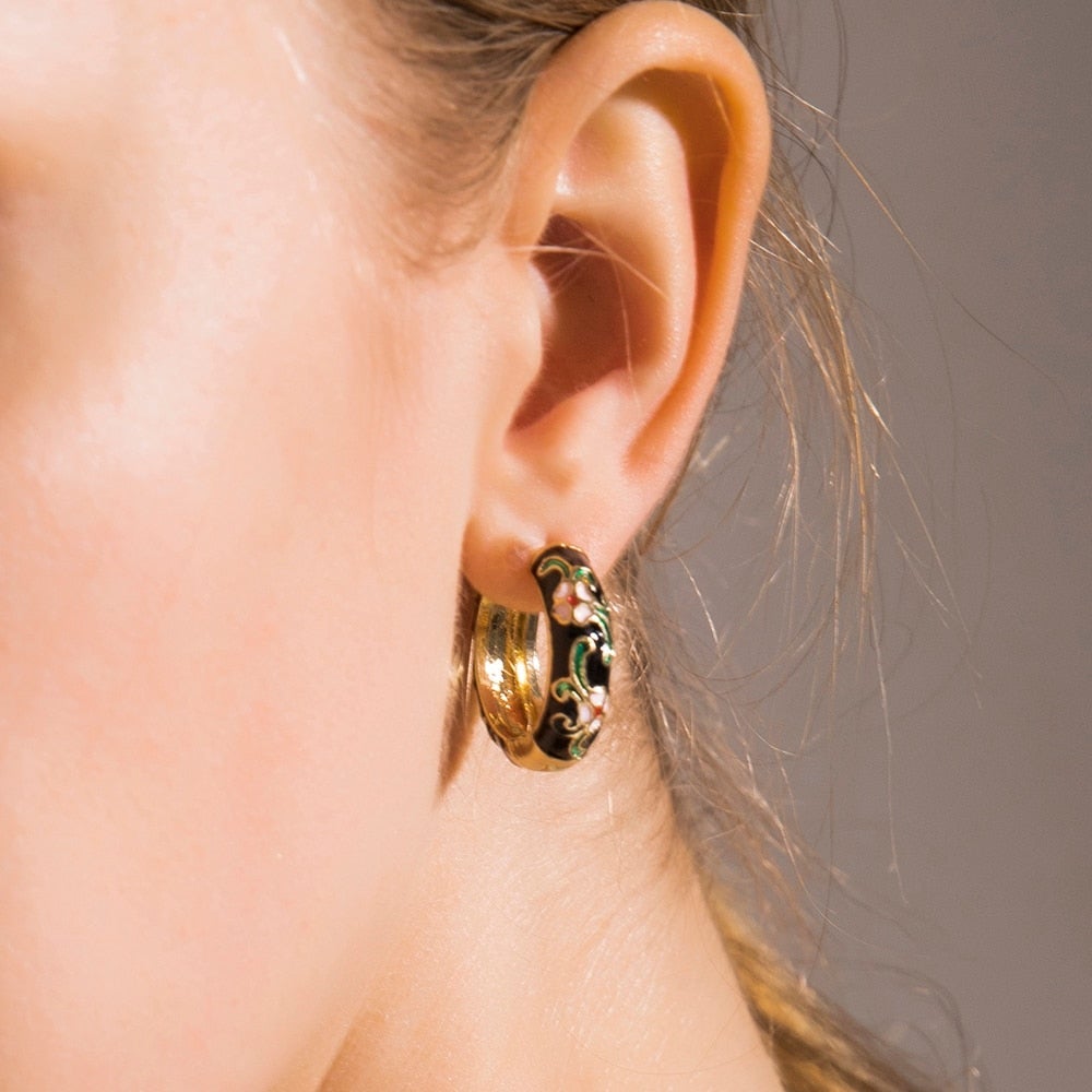 Boucles d'oreilles en fleurs de luxe