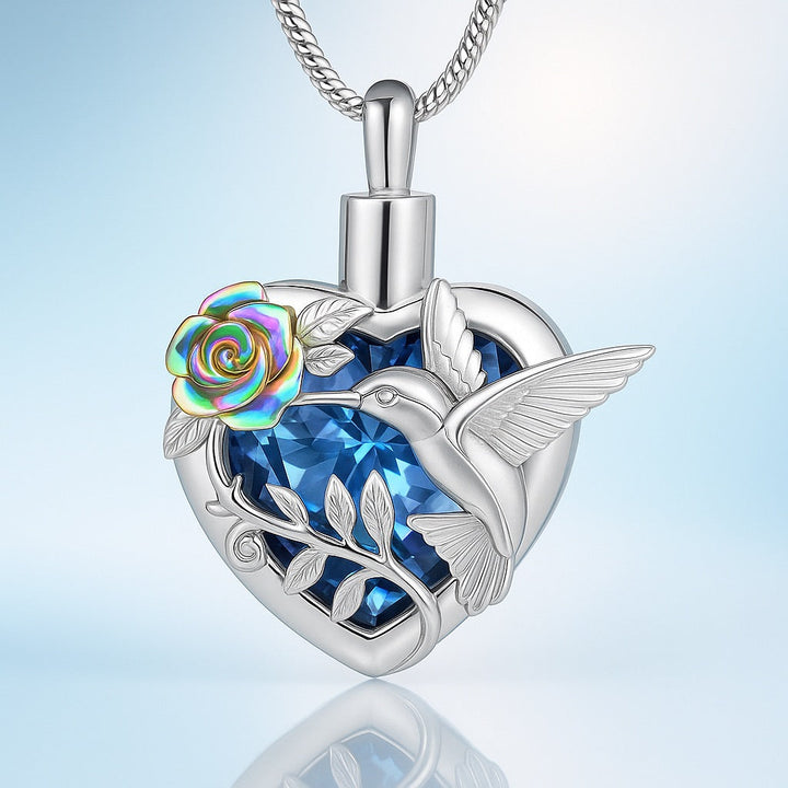 Collier Urne Cœur de Colibri