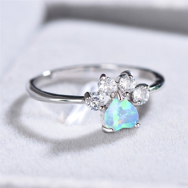 Bague en Opale et Zircon