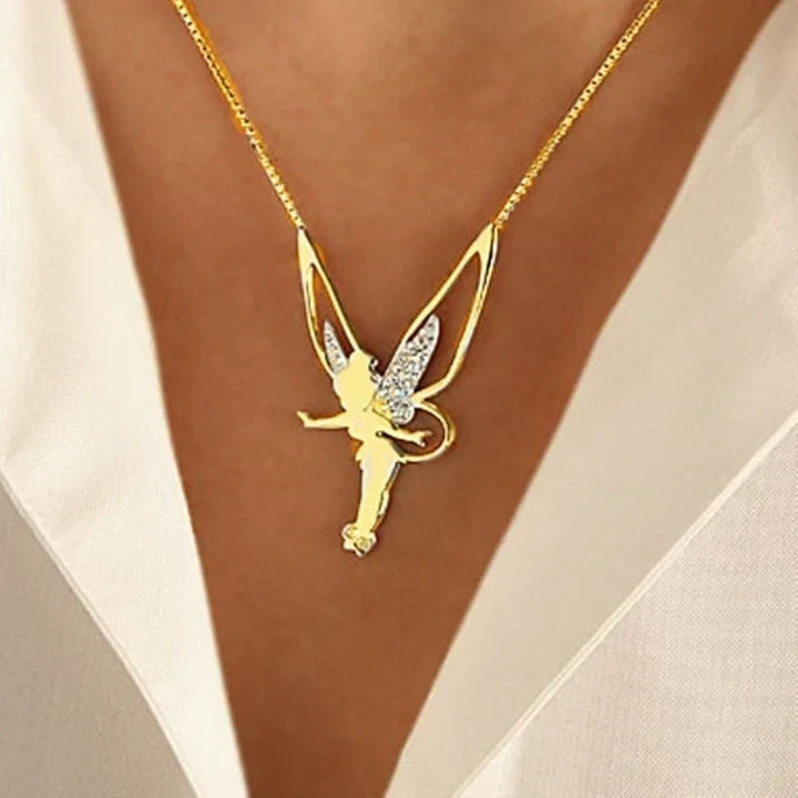 Collier de Fée Chanceux | Or Blanc