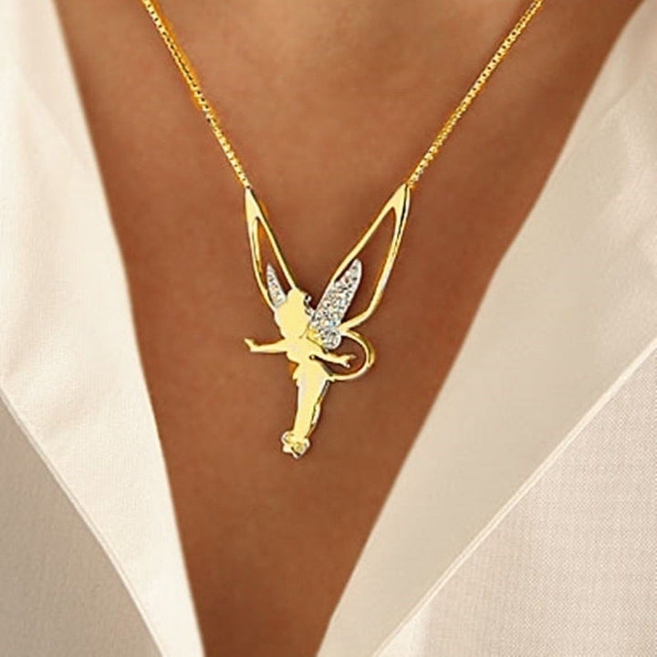 Collier de Fée Chanceux en Argent Sterling et Or
