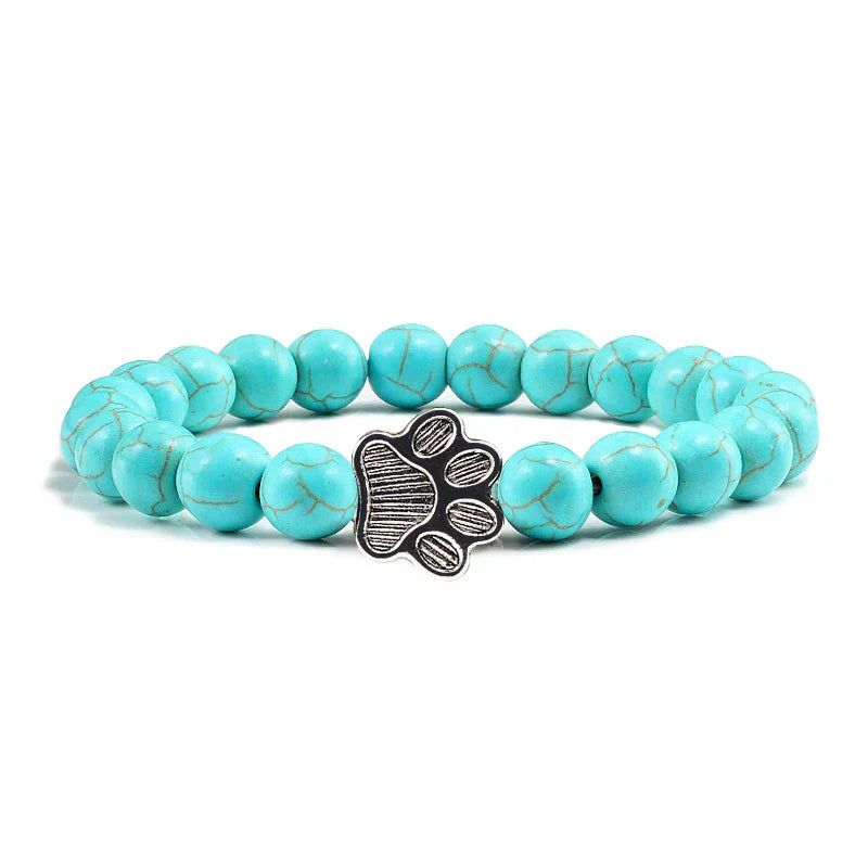 Bracelet Patte Perlé – Design en Pierre Naturelle
