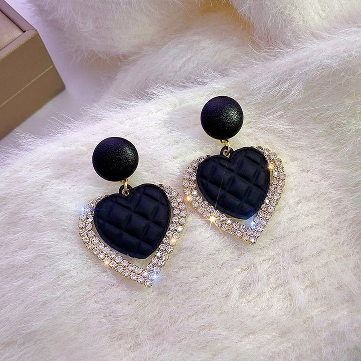 Boucles d'oreilles Cœur Sombre en Or