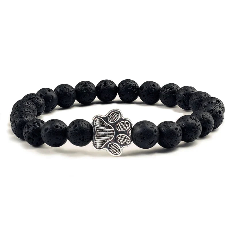 Bracelet Patte Perlé – Design en Pierre Naturelle