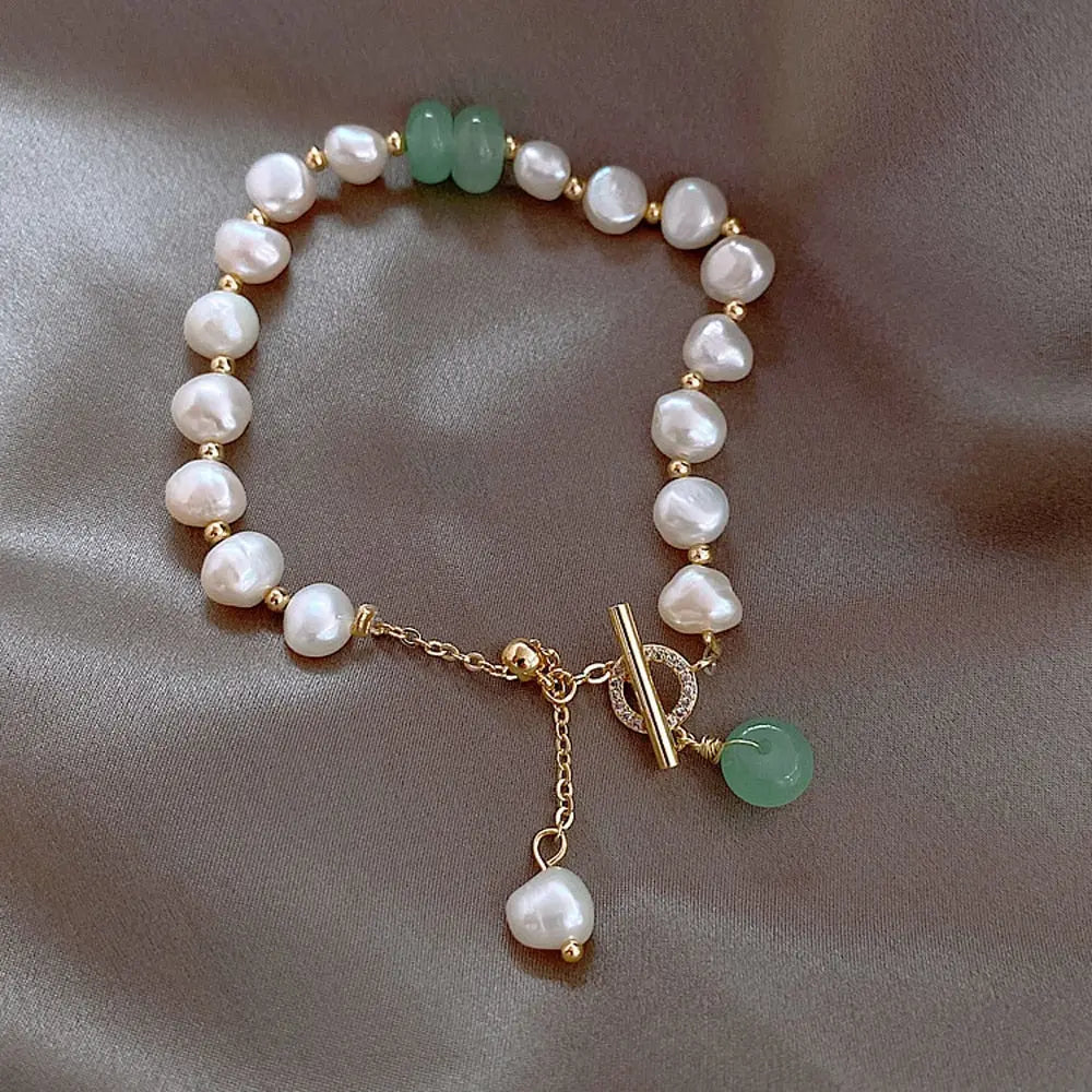 Bracelet en Perles Naturelles et Jade