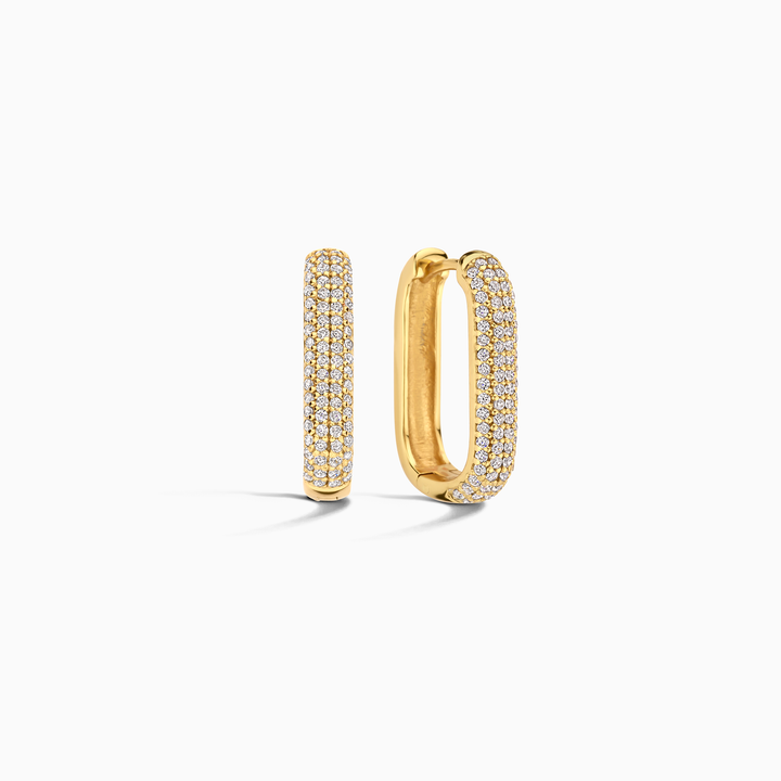 Boucles d'oreilles Pave Icon | Or