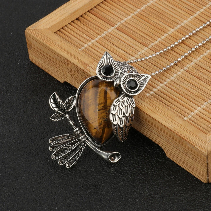 Pendentif en Cristal de Hibou Sagesse