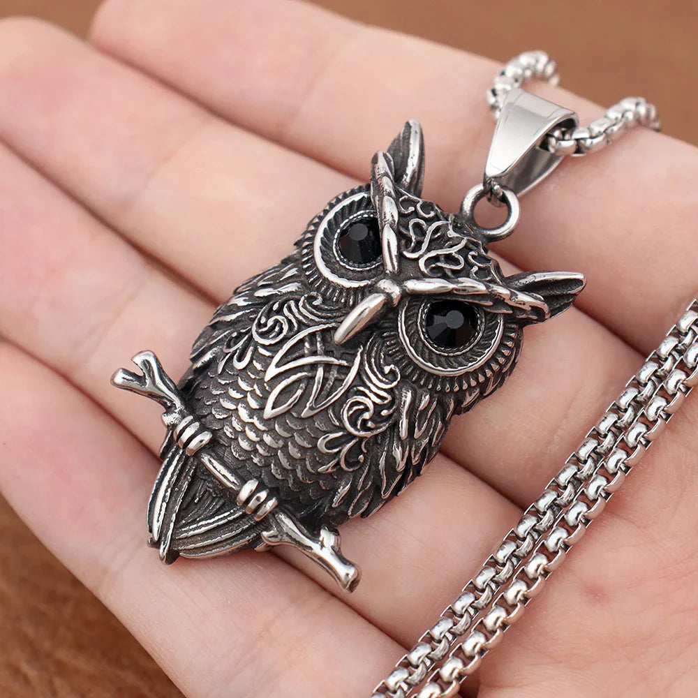 Collier Pendentif Sage Hibou Vintage