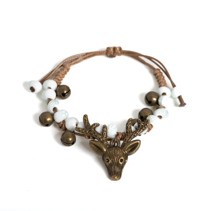 Bracelet charme faon en céramique fait main