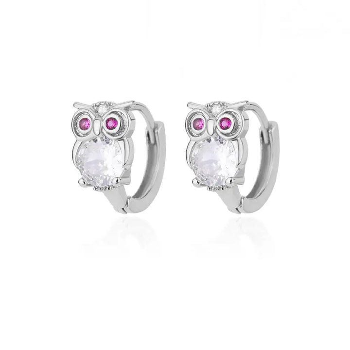 Boucles d'oreilles créoles en cristal animal