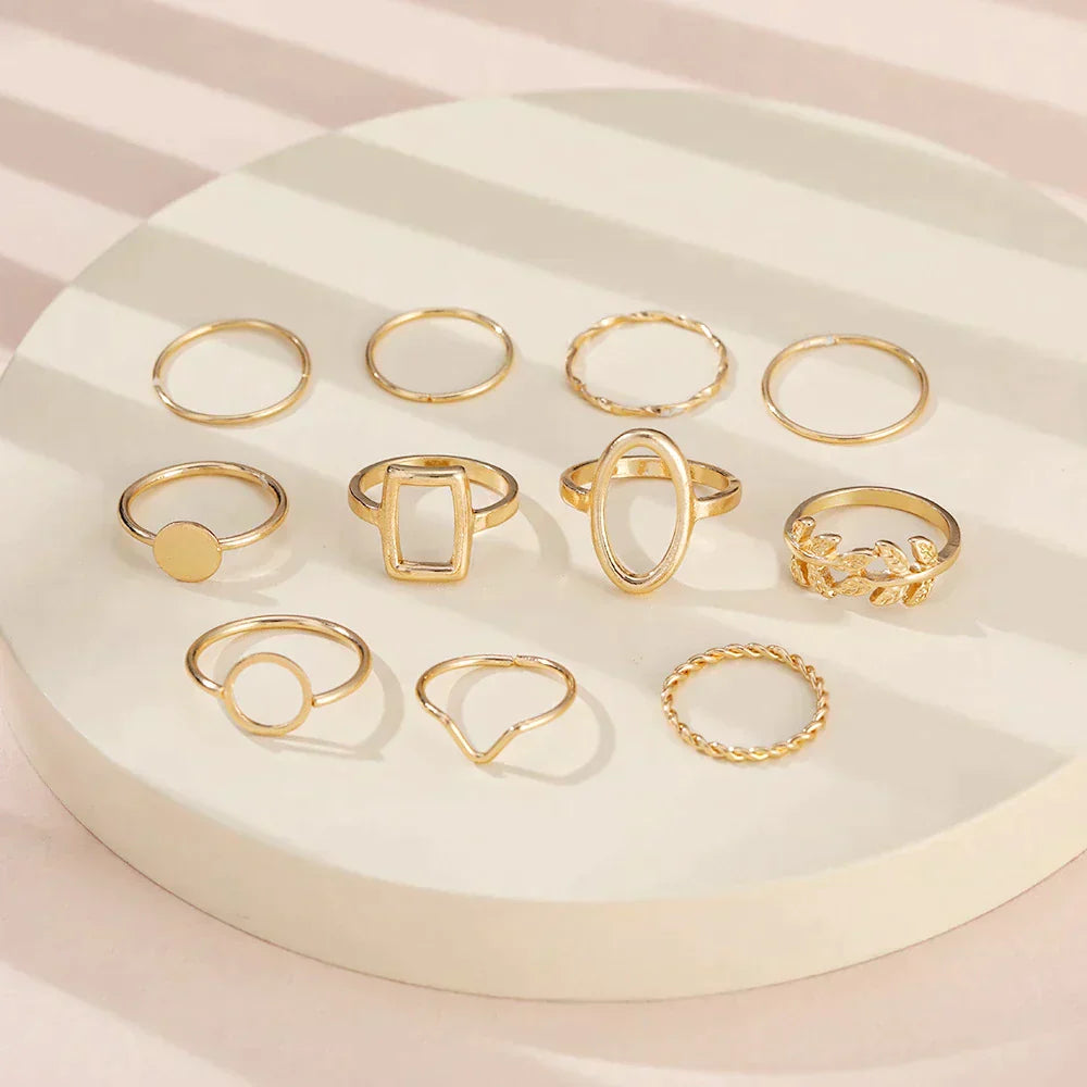 Pack de 11 Bagues en Argent Vintage