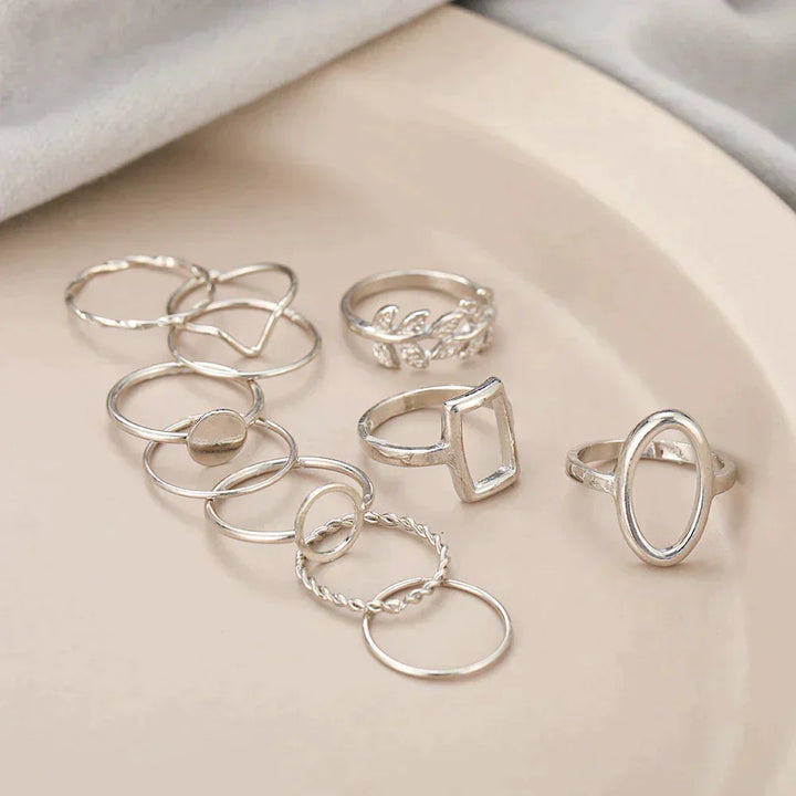 Pack de 11 Bagues en Argent Vintage