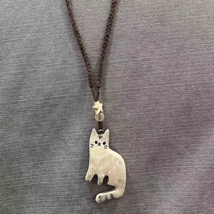 Collier Pendentif Étoile Vintage Chat