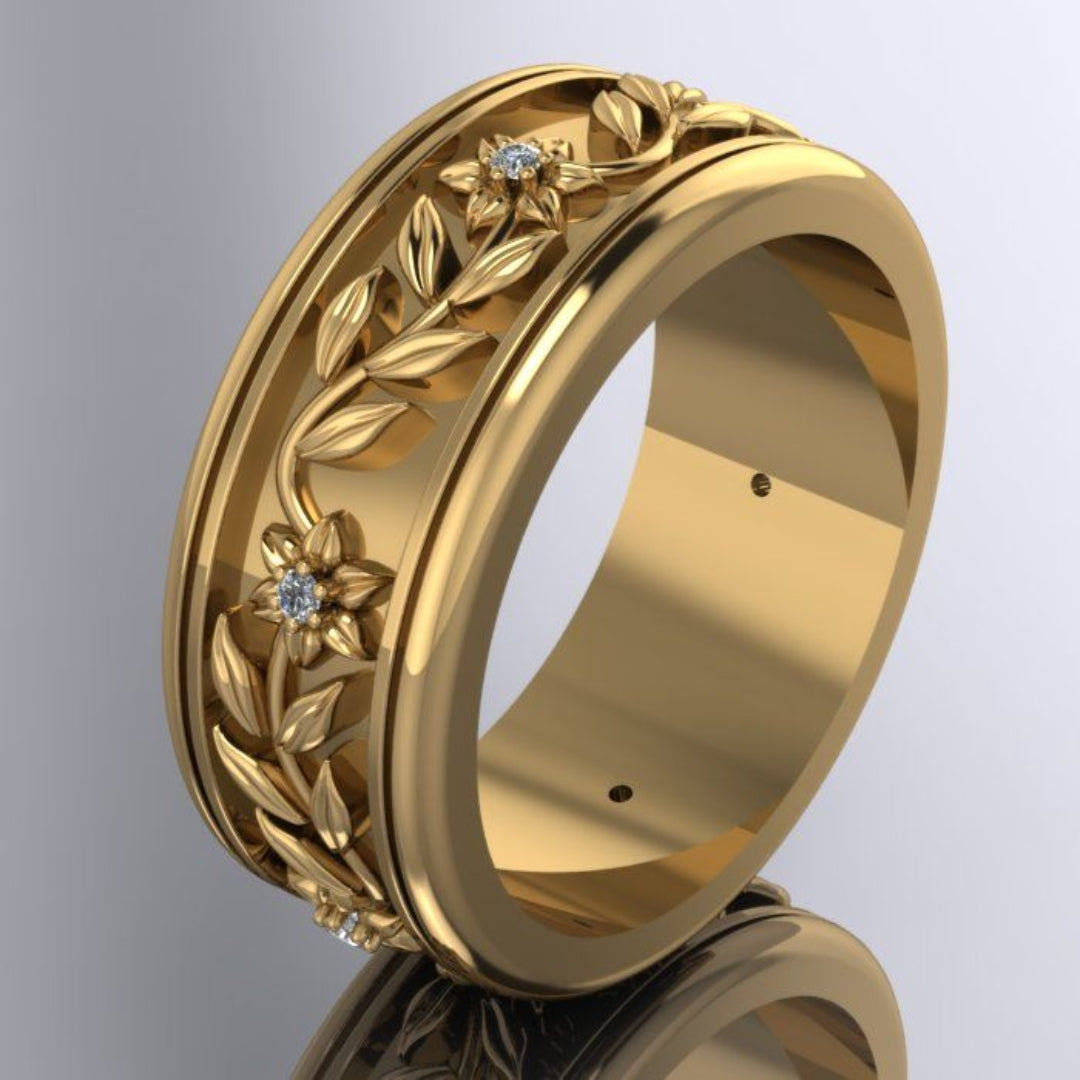 Bague Trail en Zirconia Fleur d'Or