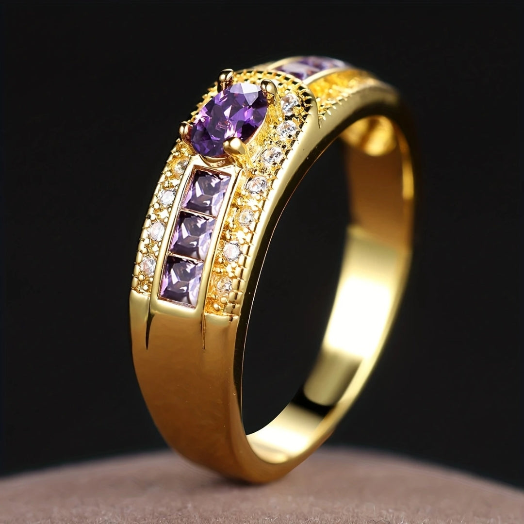 Bague en Zirconia Violet Vintage